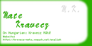 mate kravecz business card